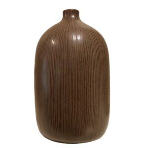Ovoid Brown Bud Vase Rustic Minimalist